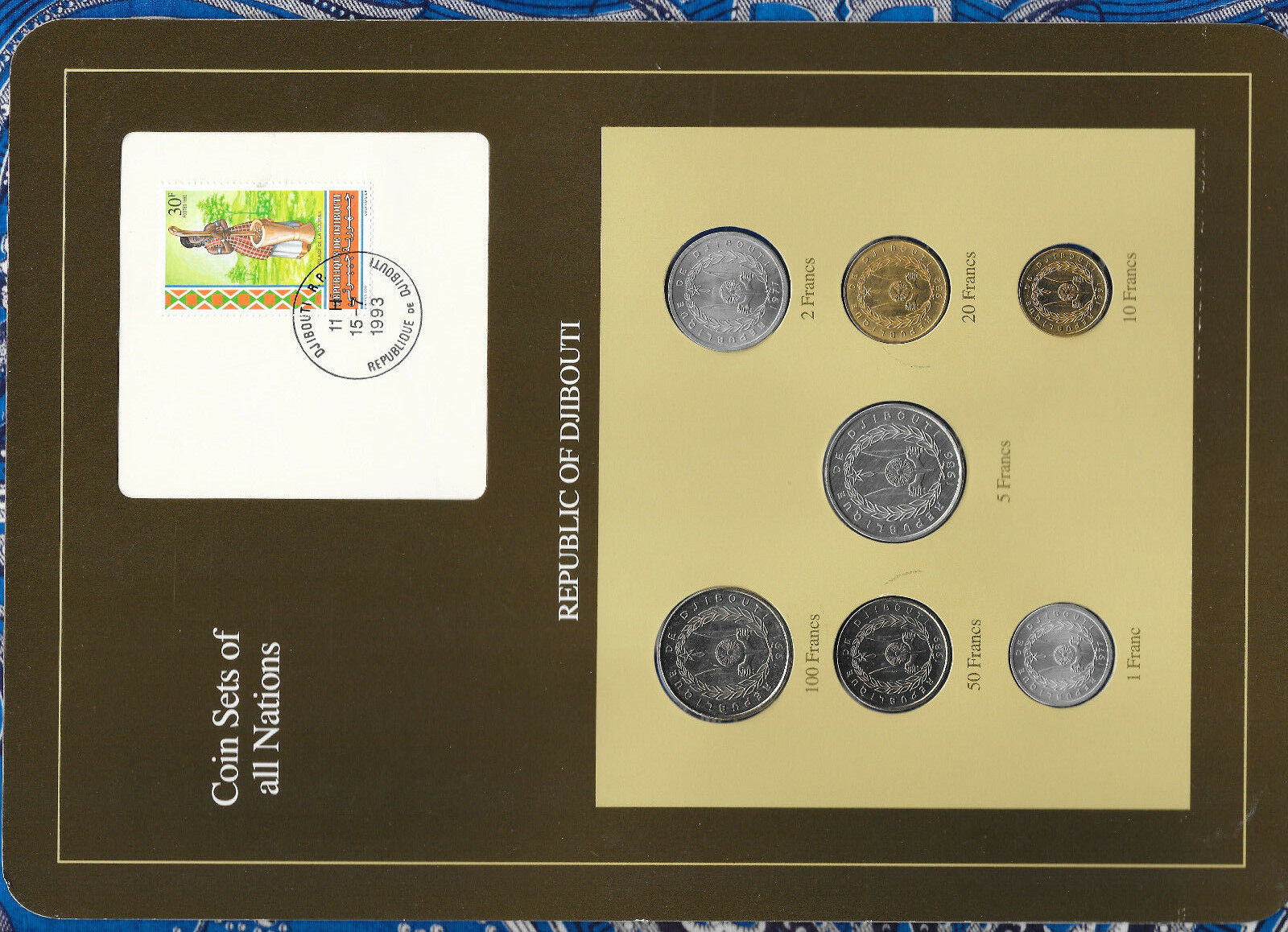 Coin Sets Of All Nations Djibouti W/card 1977-1991 Unc 50 Francs 1989